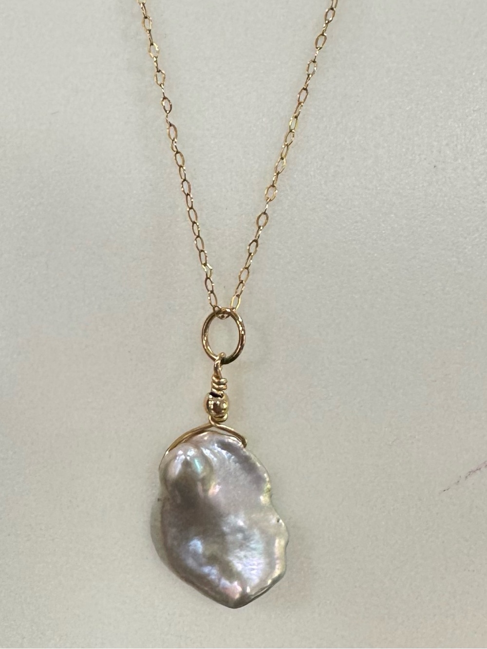 14k Gold Filled Baroque Pearl Necklace